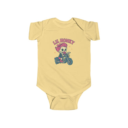 Infant Bodysuit - "Lil Honey" Motorcycle Skull Retro Baby Onesie