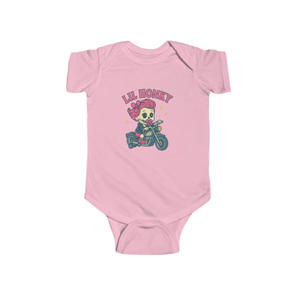 Infant Bodysuit - "Lil Honey" Motorcycle Skull Retro Baby Onesie