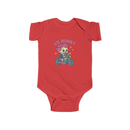 Infant Bodysuit - "Lil Honey" Motorcycle Skull Retro Baby Onesie