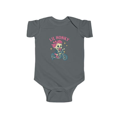 Infant Bodysuit - "Lil Honey" Motorcycle Skull Retro Baby Onesie