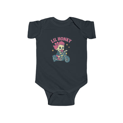 Infant Bodysuit - "Lil Honey" Motorcycle Skull Retro Baby Onesie