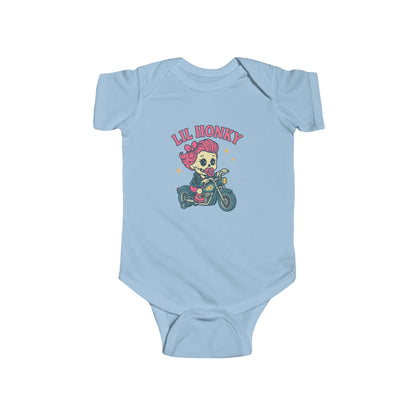 Infant Bodysuit - "Lil Honey" Motorcycle Skull Retro Baby Onesie