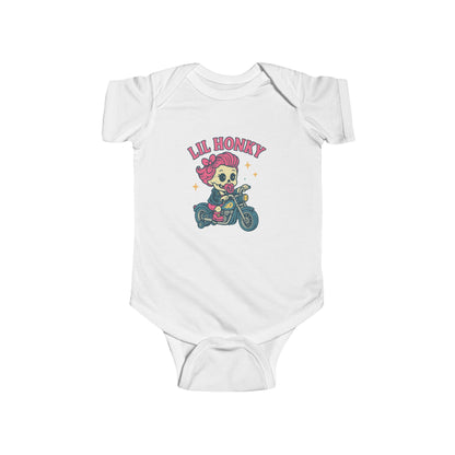 Infant Bodysuit - "Lil Honey" Motorcycle Skull Retro Baby Onesie