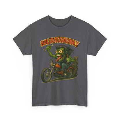 Solidasshonky Motorcycle T‑Shirt — Retro Monster Biker Tee