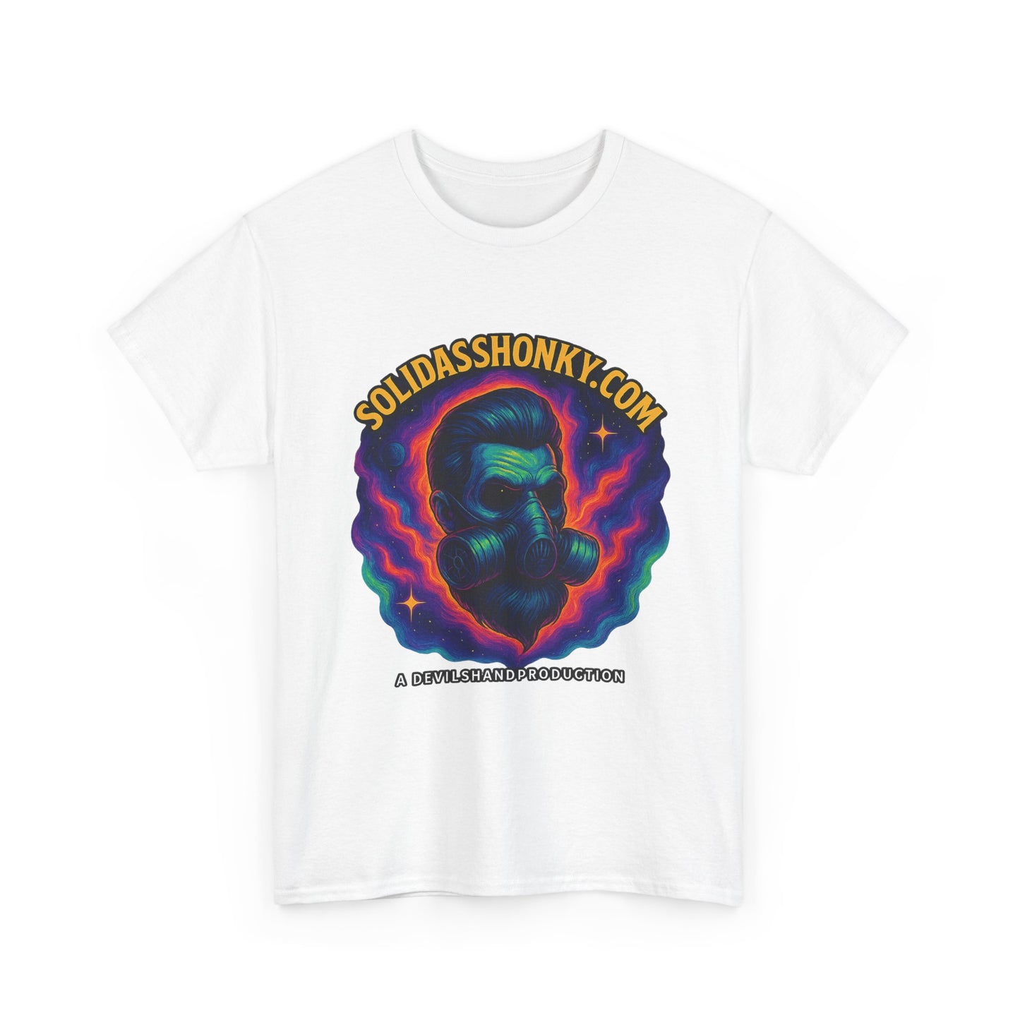 Cosmic Gas Mask Unisex Heavy Cotton Tee