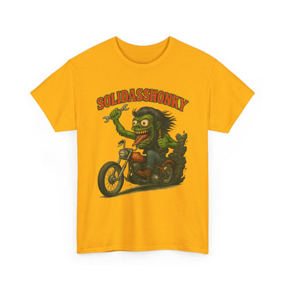 Solidasshonky Motorcycle T‑Shirt — Retro Monster Biker Tee