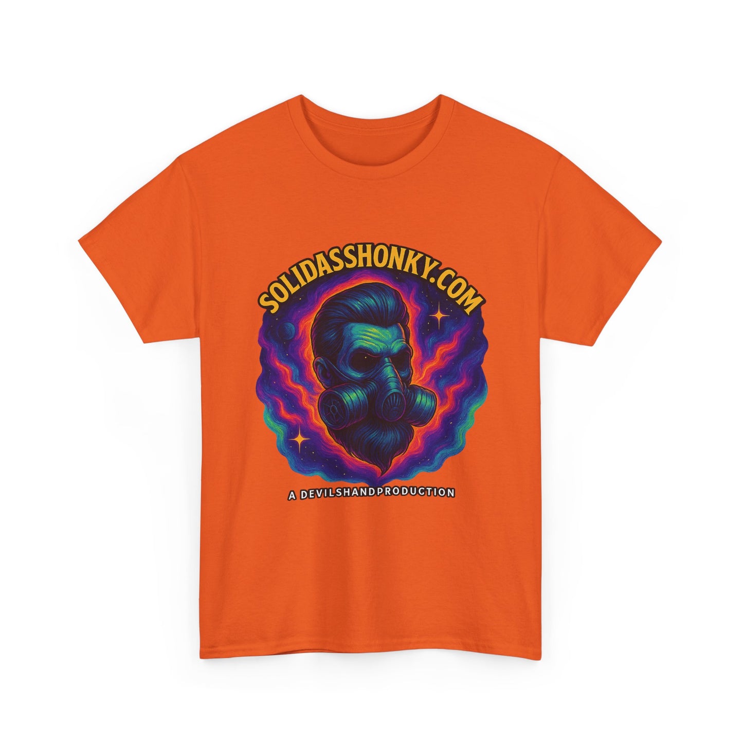 Cosmic Gas Mask Unisex Heavy Cotton Tee