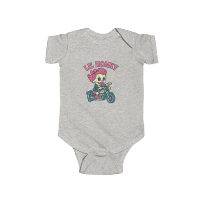 Infant Bodysuit - "Lil Honey" Motorcycle Skull Retro Baby Onesie