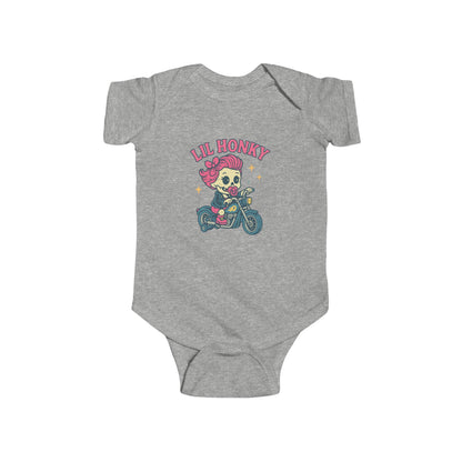 Infant Bodysuit - "Lil Honey" Motorcycle Skull Retro Baby Onesie