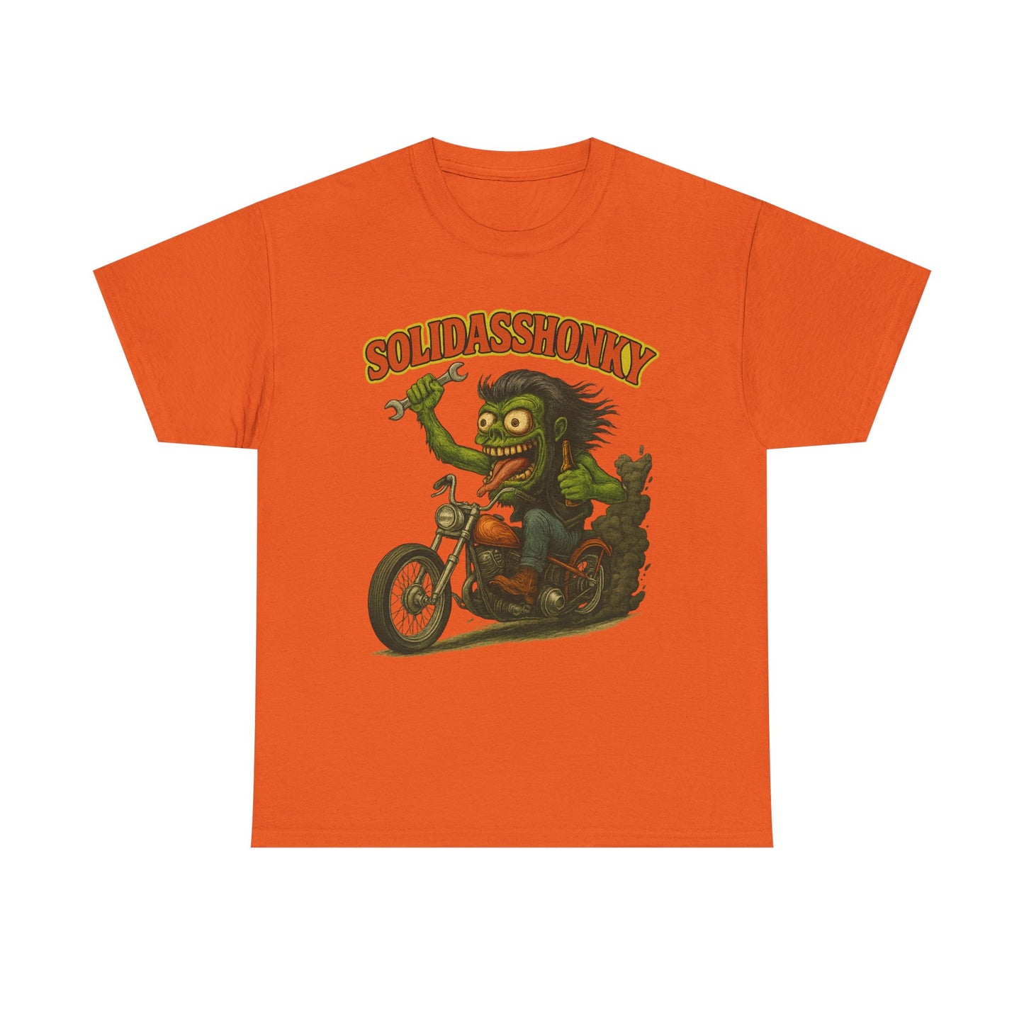 Solidasshonky Motorcycle T‑Shirt — Retro Monster Biker Tee