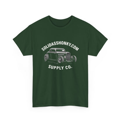 Vintage Hot Rod Tee — "SolidAssHonky.com Supply Co." Car Graphic