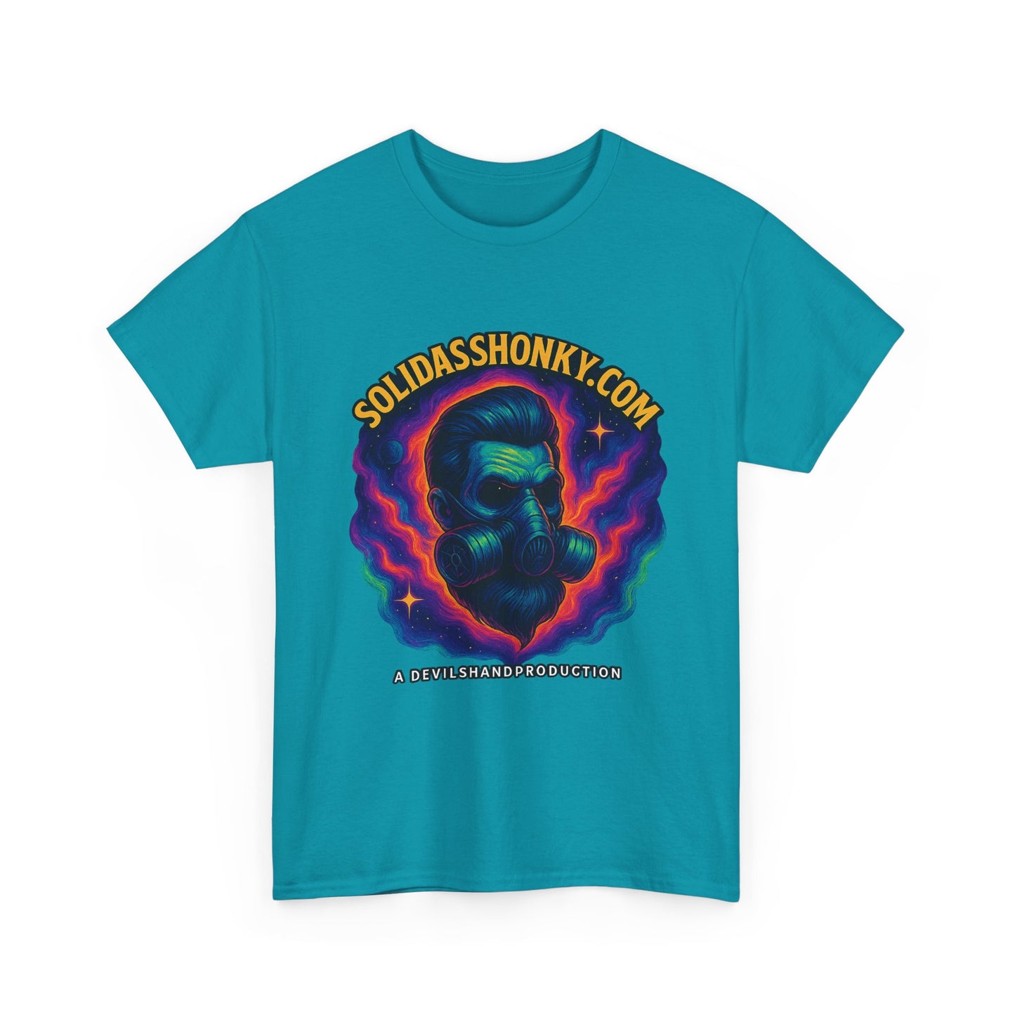 Cosmic Gas Mask Unisex Heavy Cotton Tee