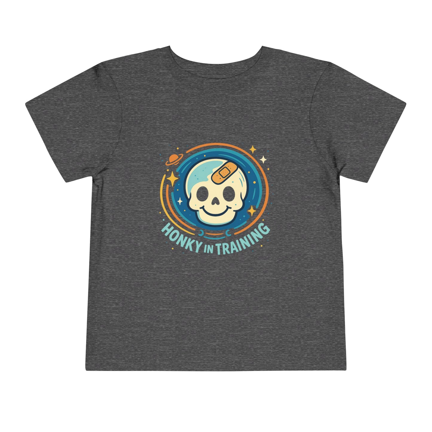 Toddler Tee — "Honky in Training" Cute Skull Space Graphic