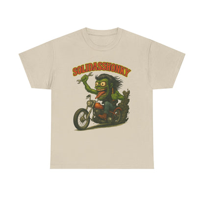 Solidasshonky Motorcycle T‑Shirt — Retro Monster Biker Tee