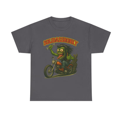 Solidasshonky Motorcycle T‑Shirt — Retro Monster Biker Tee