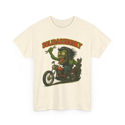 Solidasshonky Motorcycle T‑Shirt — Retro Monster Biker Tee