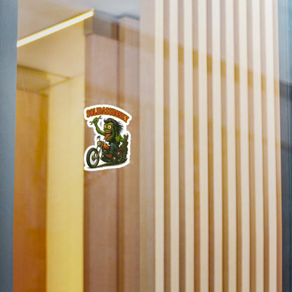 Kiss-Cut Vinyl Decal — Retro Rat Fink-Style Biker "SOLIDASSHONKY" Sticker