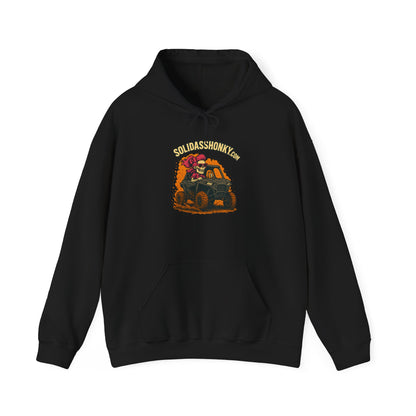 SolidassHonky Women's UTV Hoodie – 'Skull & Shovel' Vintage Racing Graphic