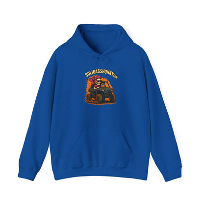 SolidassHonky Women's UTV Hoodie – 'Skull & Shovel' Vintage Racing Graphic