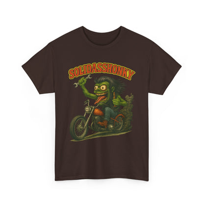 Solidasshonky Motorcycle T‑Shirt — Retro Monster Biker Tee