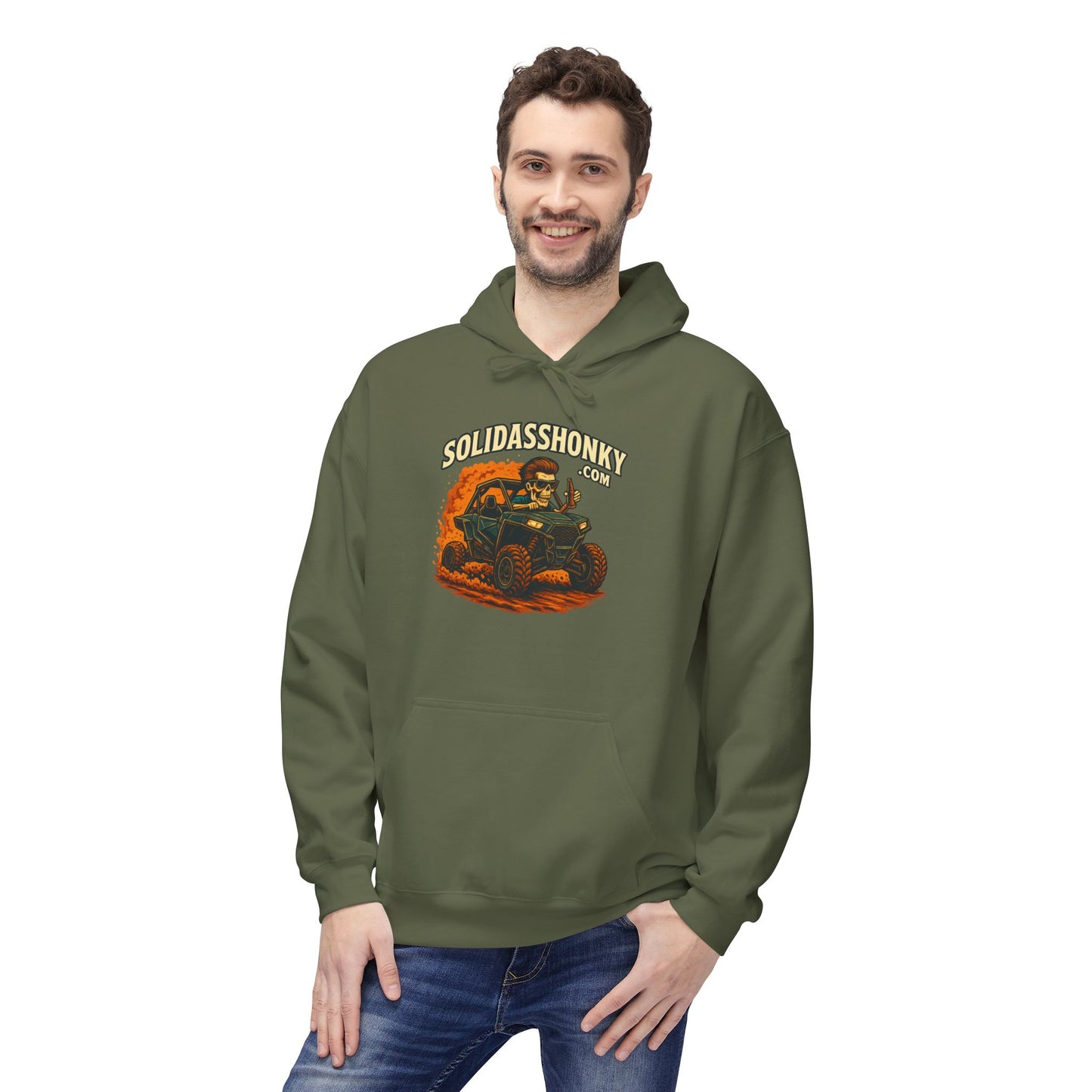 ‘SolidassHonky’ Men's UTV Hoodie — Country Retro Graphic Pullover