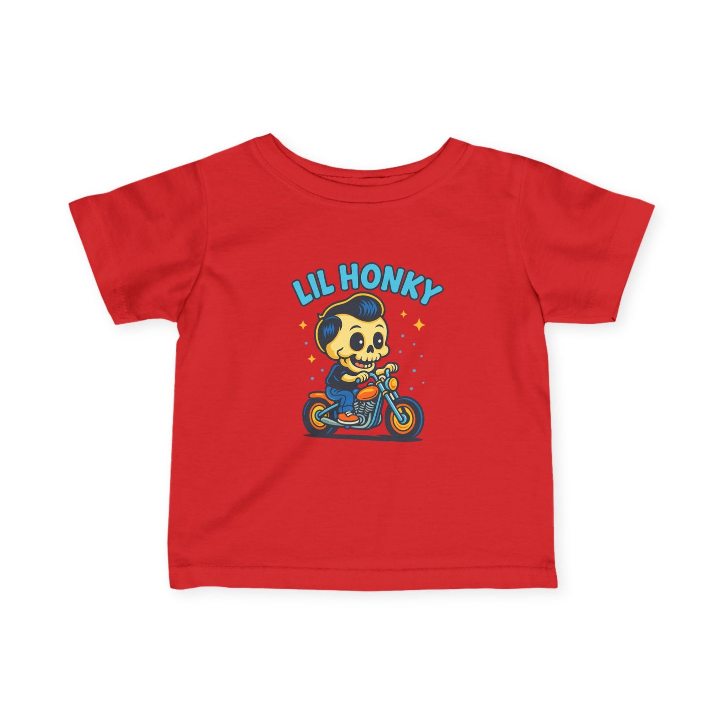 Infant Tee — "Lil Honky" Motorcycle Skull Baby Shirt