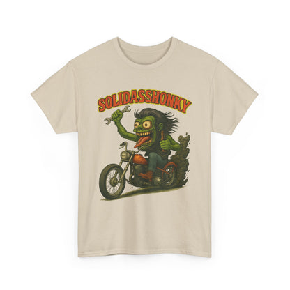 Solidasshonky Motorcycle T‑Shirt — Retro Monster Biker Tee