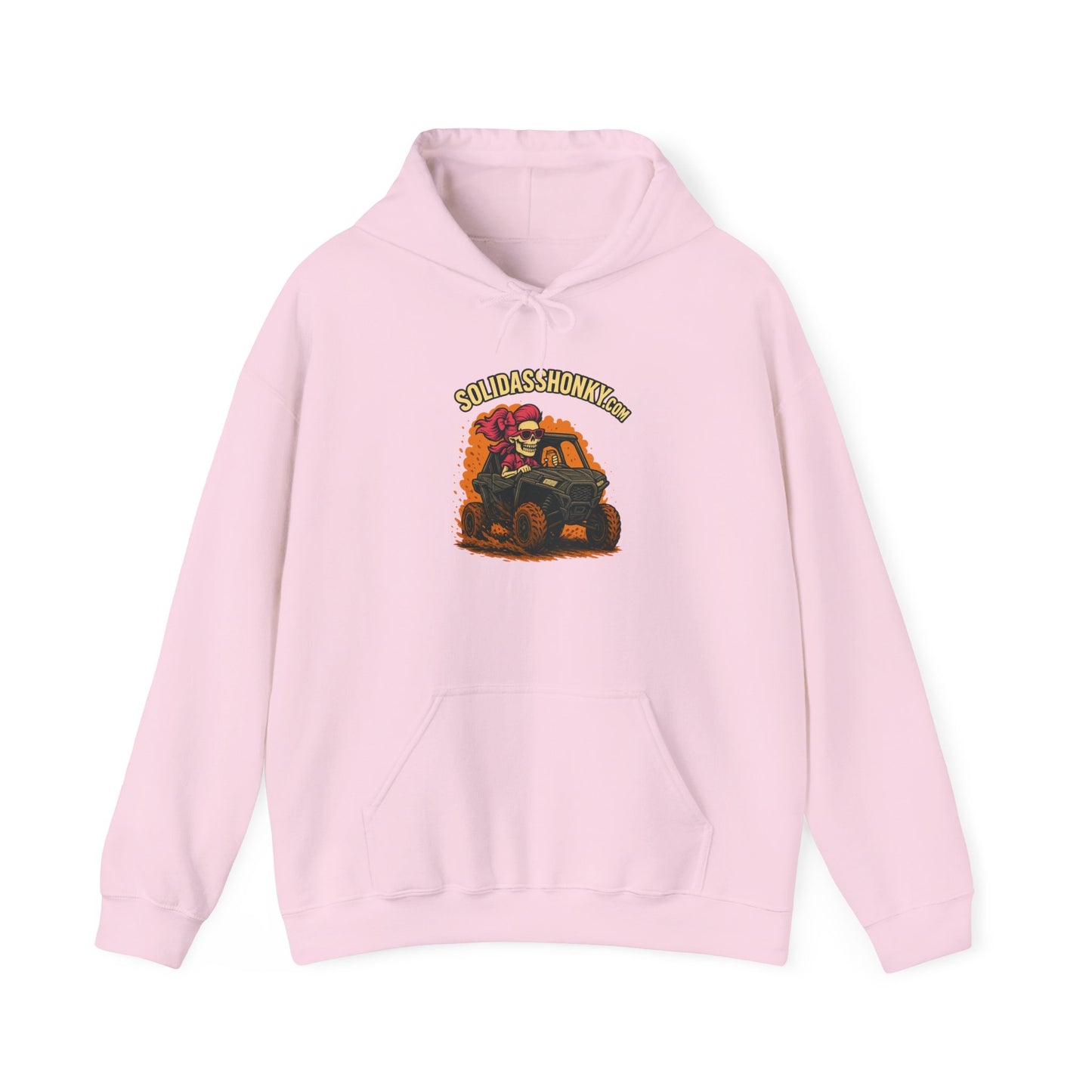 SolidassHonky Women's UTV Hoodie – 'Skull & Shovel' Vintage Racing Graphic