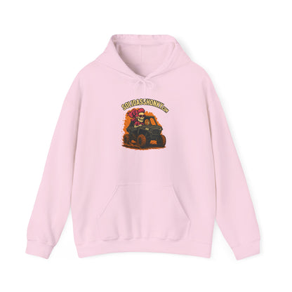 SolidassHonky Women's UTV Hoodie – 'Skull & Shovel' Vintage Racing Graphic