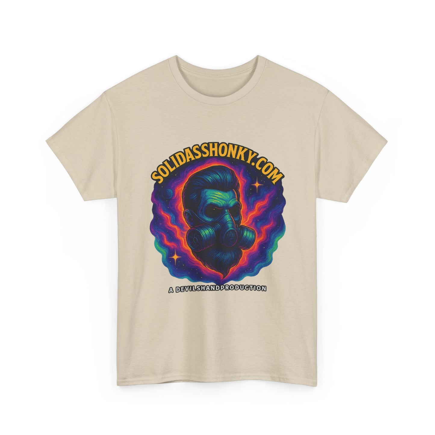 Cosmic Gas Mask Unisex Heavy Cotton Tee