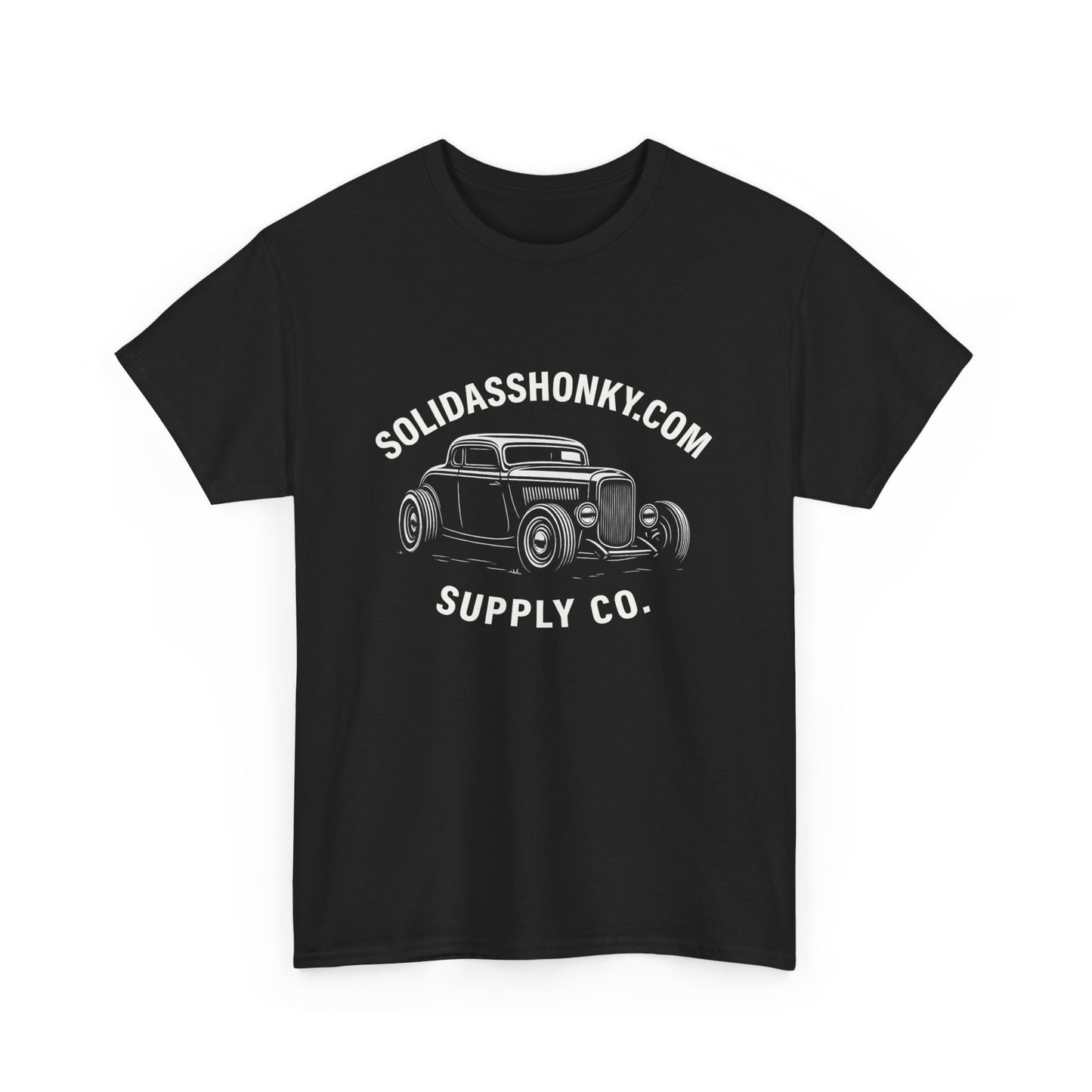 Vintage Hot Rod Tee — "SolidAssHonky.com Supply Co." Car Graphic