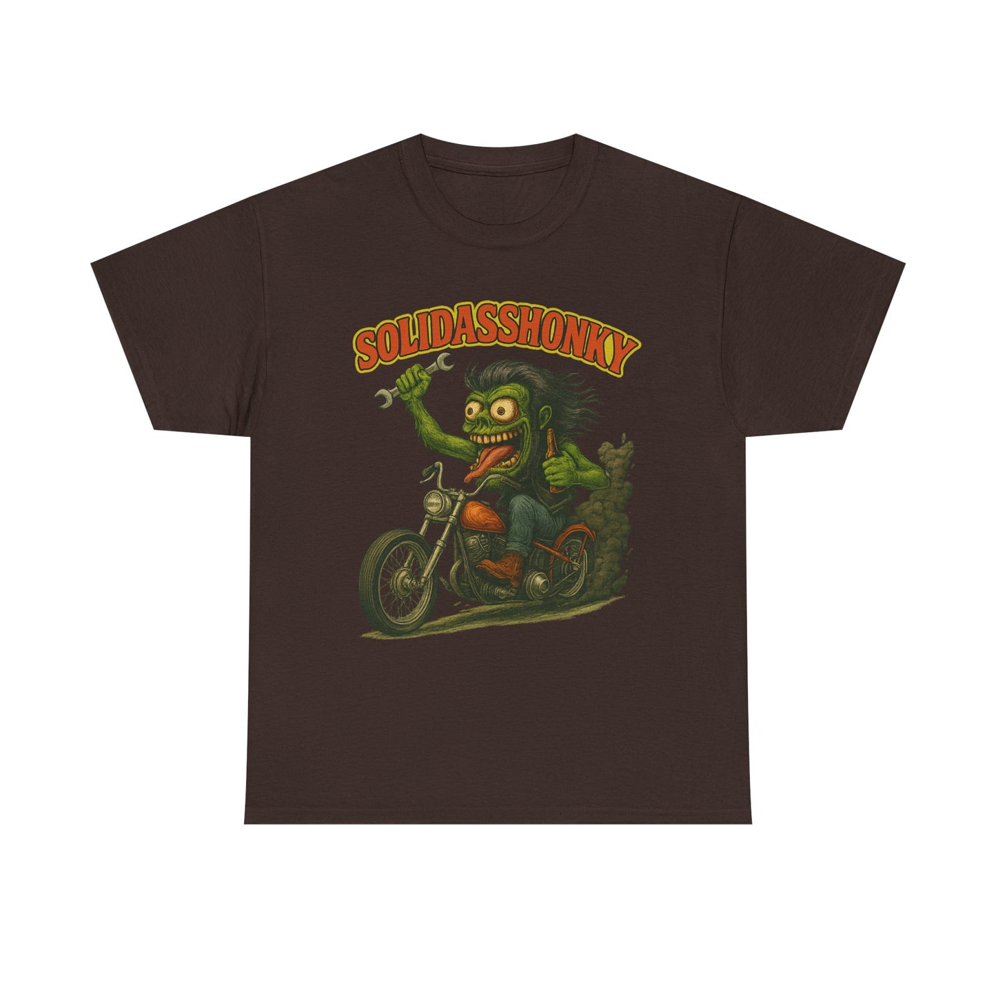 Solidasshonky Motorcycle T‑Shirt — Retro Monster Biker Tee