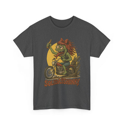 Motorcycle Monster Tee — "Solidasshonky" Retro Biker Graphic Shirt
