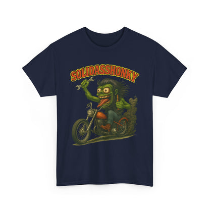 Solidasshonky Motorcycle T‑Shirt — Retro Monster Biker Tee