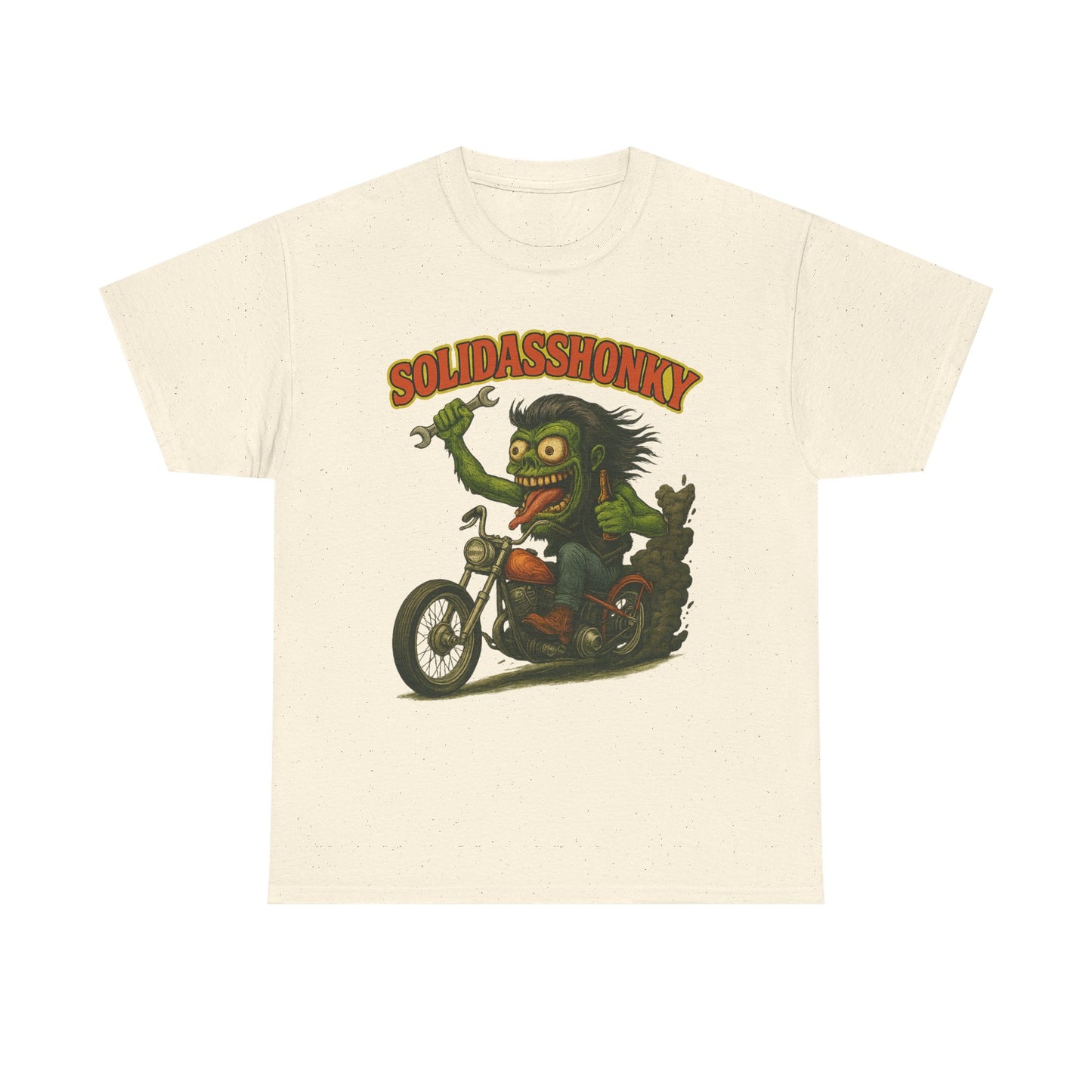 Solidasshonky Motorcycle T‑Shirt — Retro Monster Biker Tee